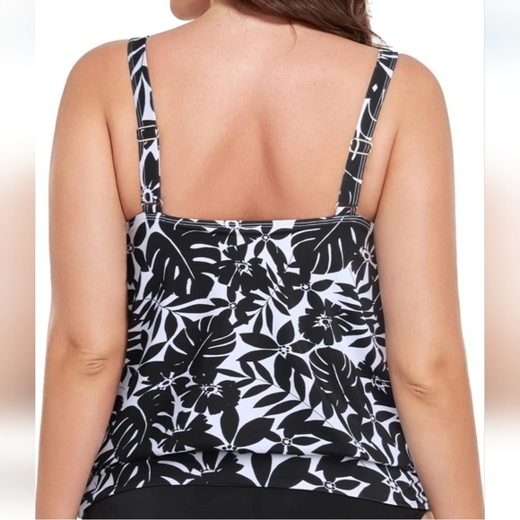 FULLFITALL PLUS SIZE Print Tankini Swim Top ONLY - Picture 2 of 8